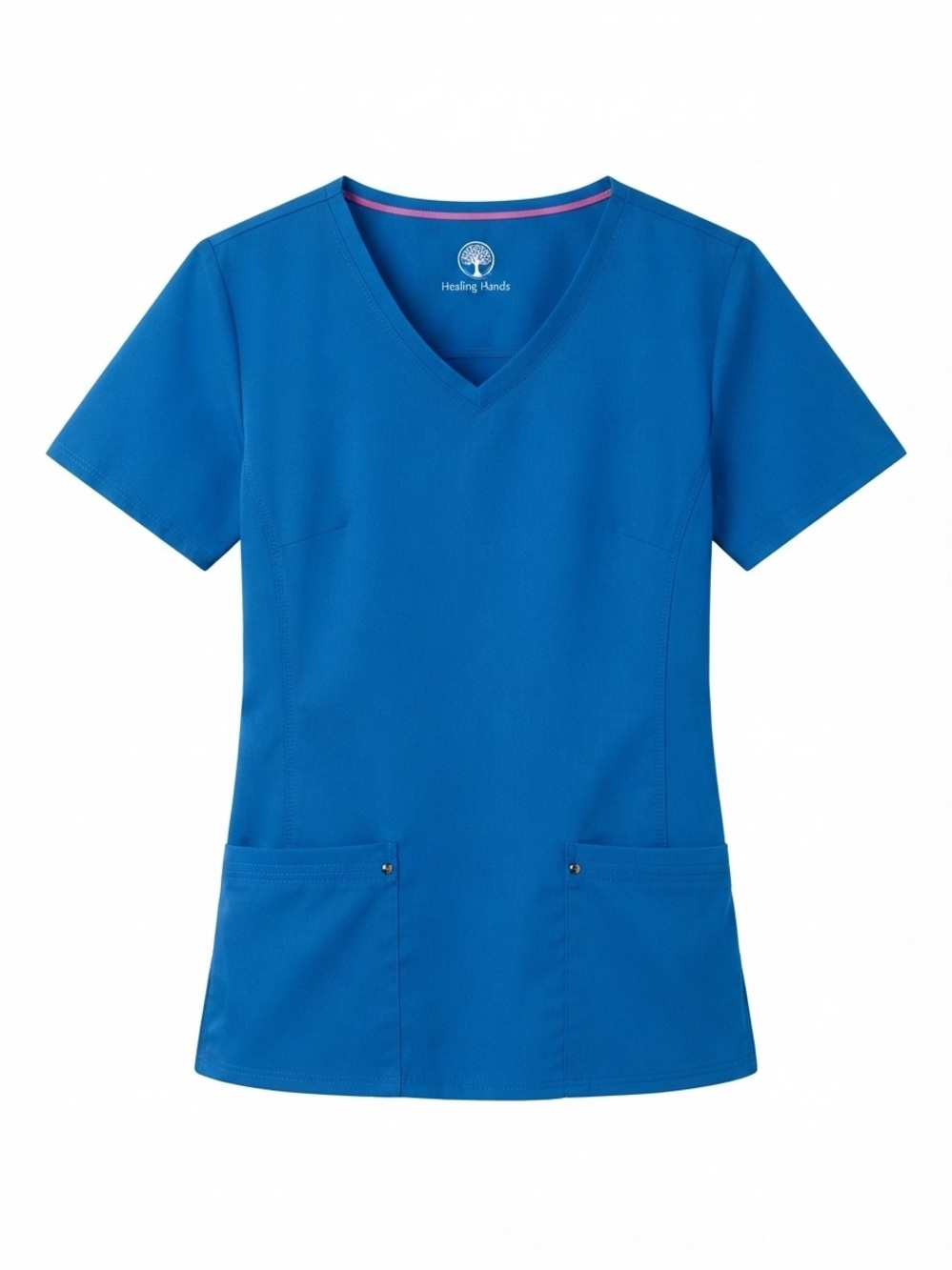 Healing Hands Women's V-Neck Scrub Top in Royal Blue Juliet 2245